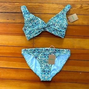Boden twist front bikini top and matching bottoms